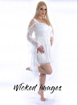white dress model shoot wicked images